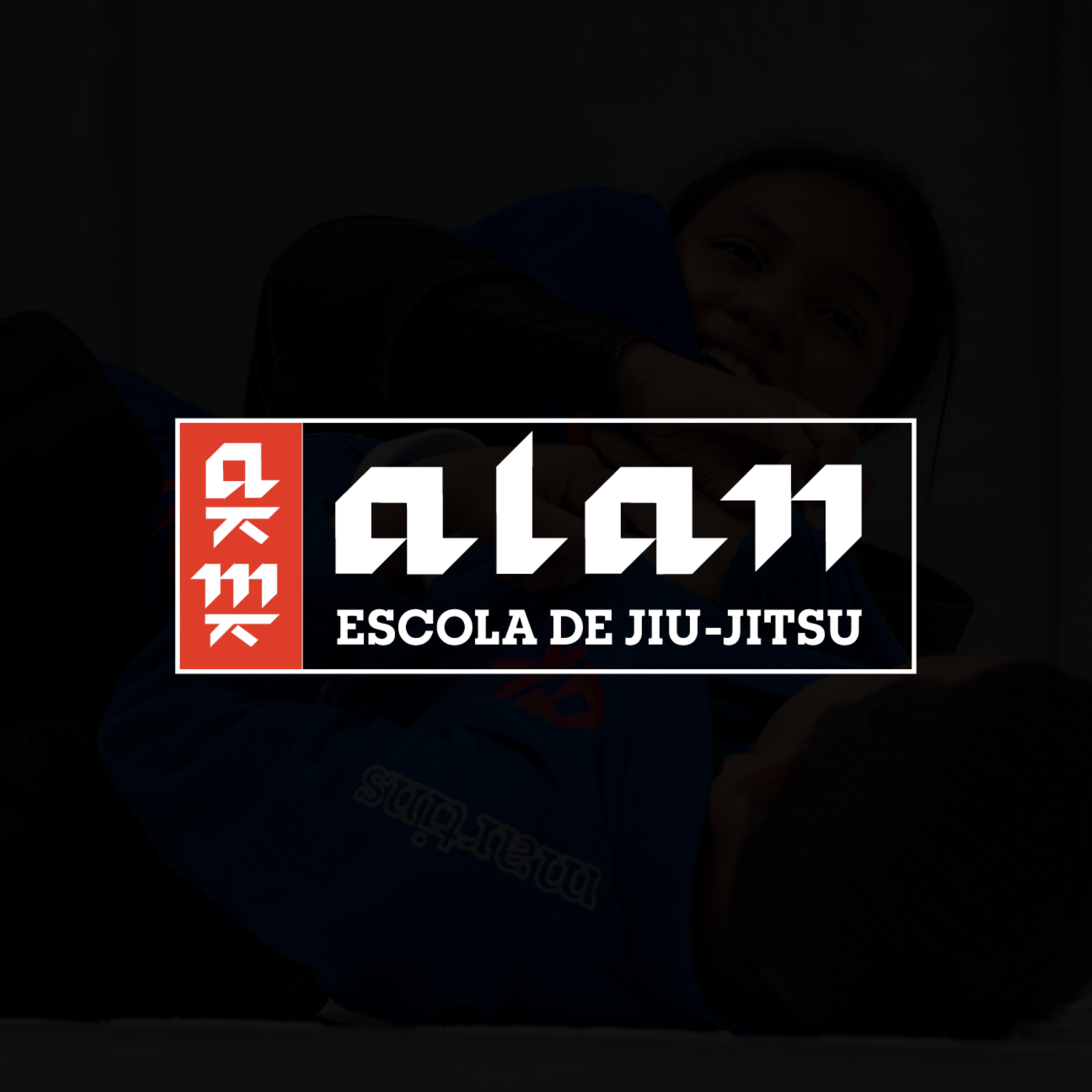 Arte final da marca Alan Escola de Jiu-Jitsu