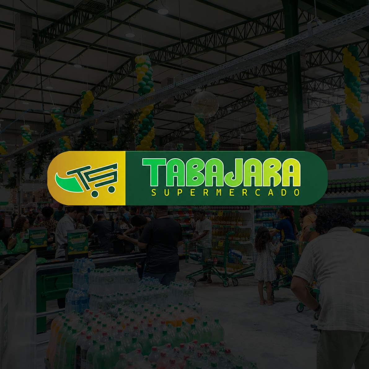 Arte final da marca Tabajara Supermercado